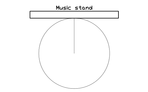Preview of the Music stand symbol, block SCH_MUSIC_STAND