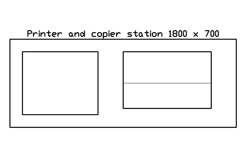 Preview of the Printer and copier station 1800 x 700 symbol, block SCH_PRINT_STATION