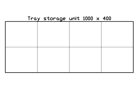Preview of the Tray storage unit 1000 x 400 symbol, block SCH_TRAY_UNIT