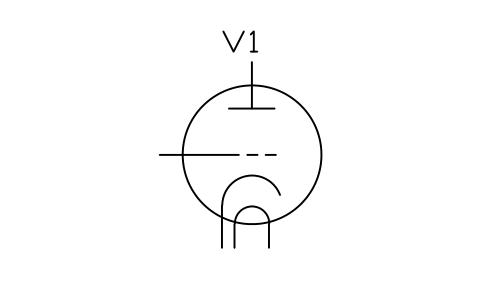 Anteprima del simbolo Triode, indirect heated, blocco SEM_BORROWED_TRIODE_INDIRECT_HEATED
