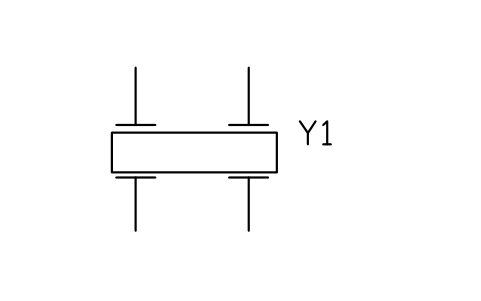 Anteprima del simbolo Crystal, two electrode pairs, blocco SEM_S00602_CRYSTAL_TWO_ELECTRODE_PAIRS