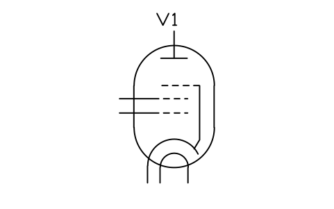 Anteprima del simbolo Pentode, indirect heated, blocco SEM_S00746_PENTODE_INDIRECT_HEATED