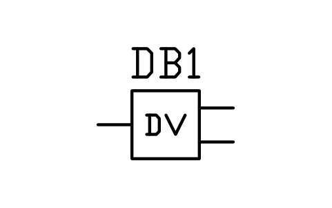 Vista previa del símbolo Caja de válvula de desvío, bloque SEP_DIVERSION_VALVE