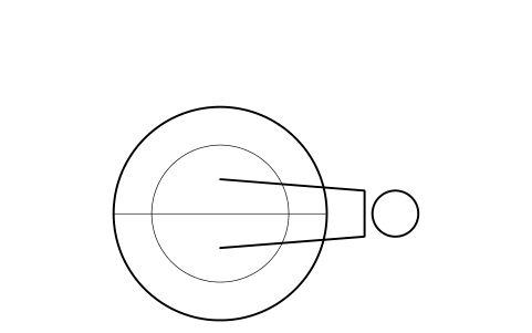 Preview of the Azimuth thruster, plan symbol, block SHP_AZIMUTH