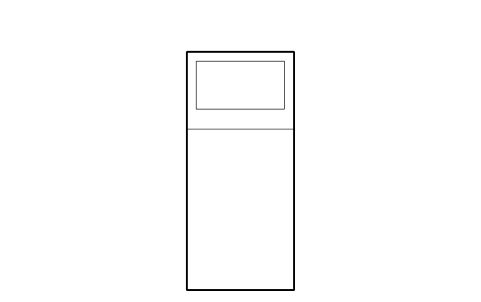 Preview of the Bunk bed, plan symbol, block SHP_BUNK