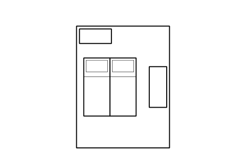 Preview of the Cabin, twin, plan symbol, block SHP_CABIN_2