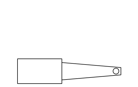 Preview of the Davit, gravity, plan symbol, block SHP_DAVIT_GRAV