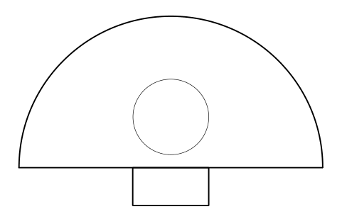 Preview of the Satellite dome, profile symbol, block SHP_DOME