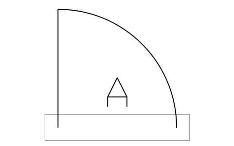 Preview of the Fire door, plan symbol, block SHP_DOOR_FIRE