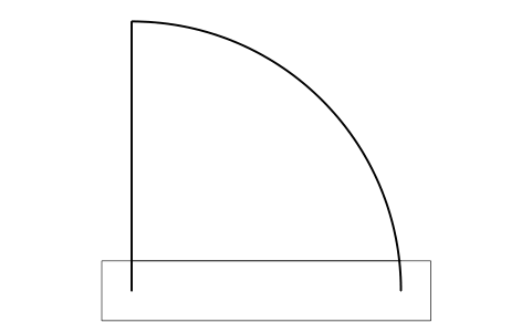 Preview of the Weathertight door, plan symbol, block SHP_DOOR_WEATHER