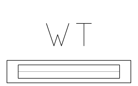 Preview of the Watertight door, plan symbol, block SHP_DOOR_WT