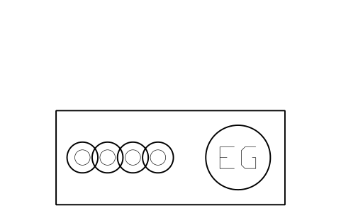 Preview of the Emergency generator set symbol, block SHP_GEN_EMERG