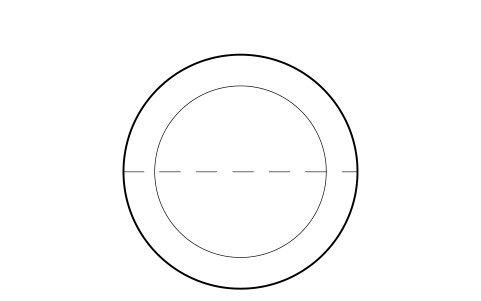 Preview of the Hawse pipe, plan symbol, block SHP_HAWSE