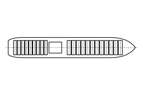 Preview of the Container ship, plan symbol, block SHP_L_CONTAINER