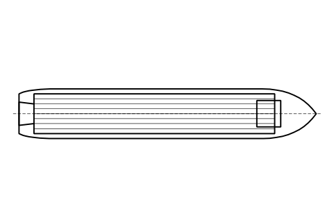 Preview of the Ro-Ro cargo ship, plan symbol, block SHP_L_RORO