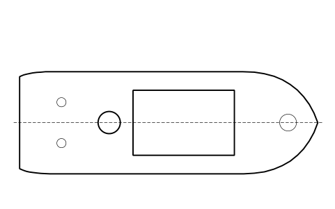 Preview of the Harbour tug, plan symbol, block SHP_L_TUG