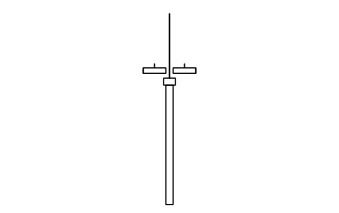Preview of the Radar mast, profile symbol, block SHP_MAST_RADAR