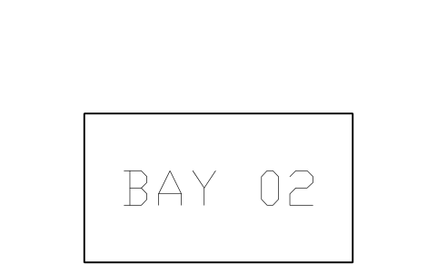 Preview of the Bay number tag symbol, block SHP_MK_BAY_NO