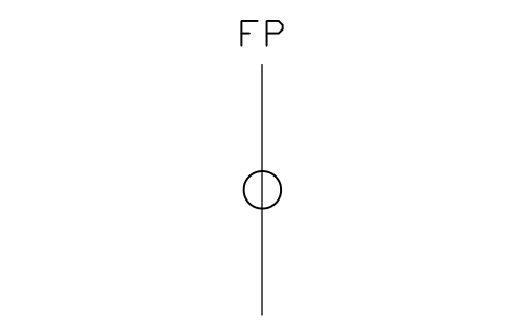 Preview of the Forward perpendicular symbol, block SHP_MK_FP