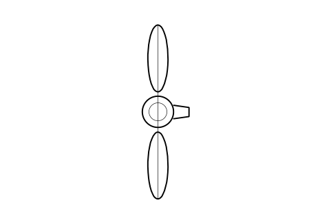 Preview of the Controllable pitch propeller symbol, block SHP_PROP_CP