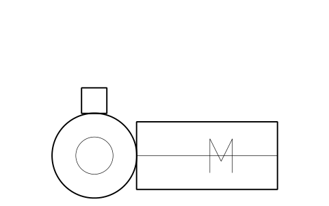 Preview of the Pump, horizontal, plan symbol, block SHP_PUMP_H