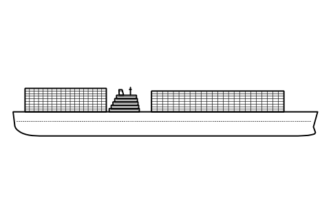 Preview of the Container ship, profile symbol, block SHP_P_CONTAINER