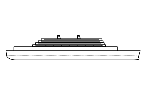 Preview of the Ro-Pax ferry, profile symbol, block SHP_P_FERRY