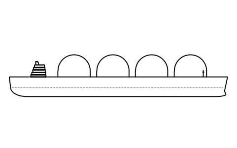 Preview of the LNG carrier, profile symbol, block SHP_P_LNG