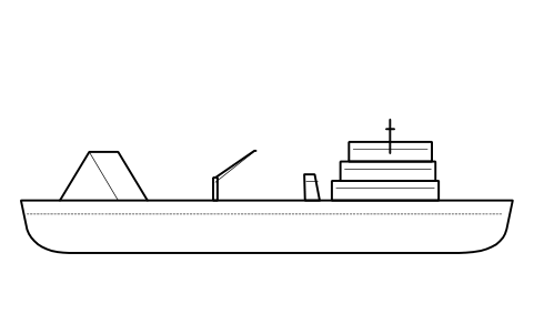 Preview of the Fishing trawler, profile symbol, block SHP_P_TRAWLER