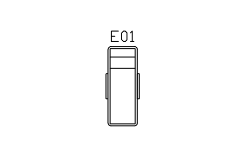 Vorschau des Symbols Kosmetikstuhl, verstellbar, 800 x 1900, Block SPA_BED_FACIAL_ARM