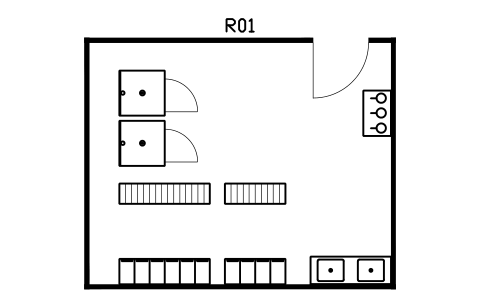 Vorschau des Symbols Umkleideraum, 6000 x 4800, Block SPA_ROOM_CHANGING