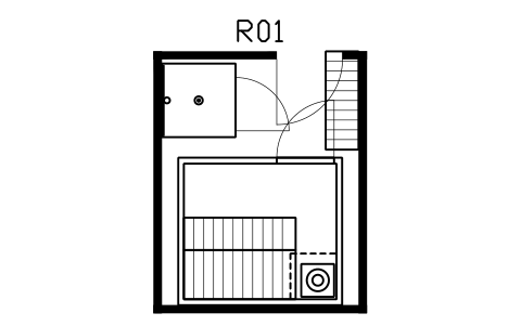 Vorschau des Symbols Heimsauna-Raum, 2400 x 3000, Block SPA_ROOM_SAUNA_HOME