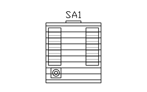 Vorschau des Symbols Fasssauna, 2200 x 2400, Block SPA_SAUNA_BARREL
