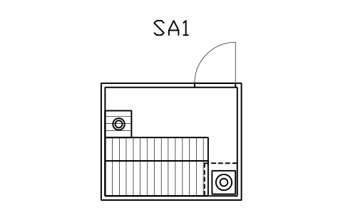 Vorschau des Symbols Biosauna, 2400 x 2000, Block SPA_SAUNA_BIO