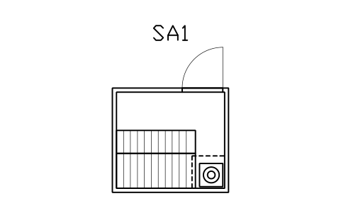Vorschau des Symbols Finnische Saunakabine, 2000 x 1800, Block SPA_SAUNA_FIN_2000