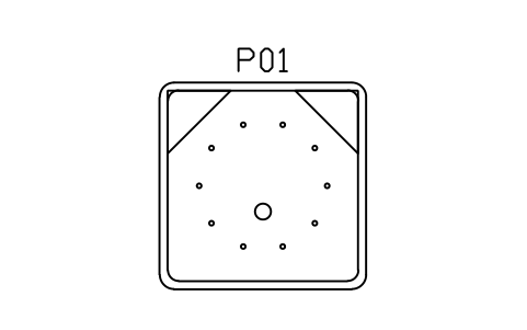 Vorschau des Symbols Whirlpool, quadratisch, 2300, Block SPA_TUB_HOT_SQ_2300