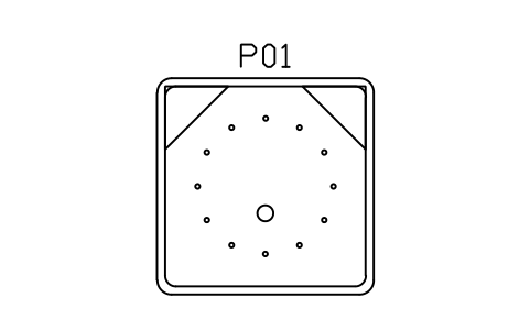 Vorschau des Symbols Whirlpool, quadratisch, 2400, Block SPA_TUB_HOT_SQ_2400