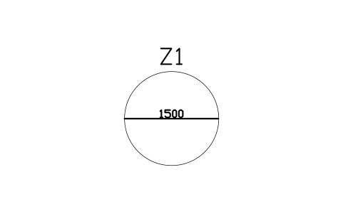 Vorschau des Symbols Wendekreis für Rollstühle, 1500, Block SPA_ZONE_WHEELCHAIR