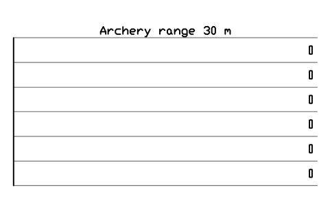 Archery range 30 m sembolünün önizlemesi, blok SPT_ARCHERY_30