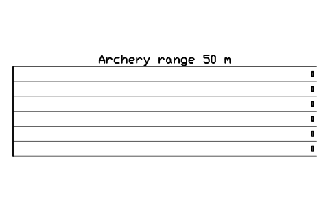 Archery range 50 m sembolünün önizlemesi, blok SPT_ARCHERY_50