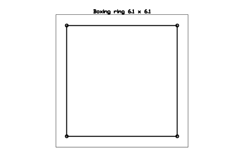 Anteprima del simbolo Boxing ring 6.1 x 6.1, blocco SPT_BOXING_RING