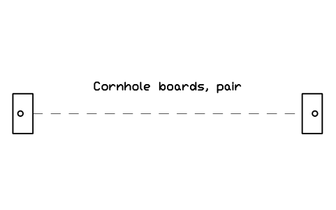Cornhole boards, pair sembolünün önizlemesi, blok SPT_CORNHOLE