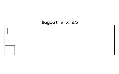 Anteprima del simbolo Dugout 9 x 2.5, blocco SPT_DUGOUT