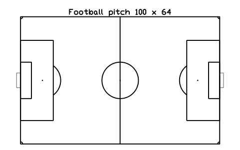 Anteprima del simbolo Football pitch 100 x 64, blocco SPT_FOOTBALL_100X64
