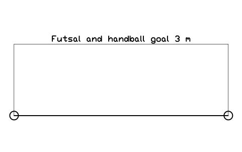 Anteprima del simbolo Futsal and handball goal 3 m, blocco SPT_GOAL_3000