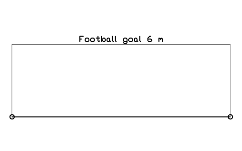 Anteprima del simbolo Football goal 6 m, blocco SPT_GOAL_6000