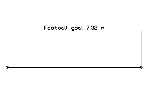 Anteprima del simbolo Football goal 7.32 m, blocco SPT_GOAL_7320
