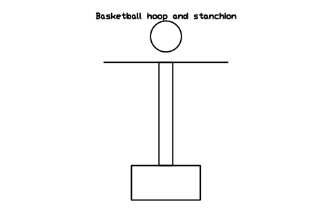 Anteprima del simbolo Basketball hoop and stanchion, blocco SPT_HOOP