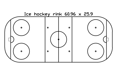 Anteprima del simbolo Ice hockey rink 60.96 x 25.9, blocco SPT_ICE_RINK