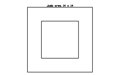 Anteprima del simbolo Judo area 14 x 14, blocco SPT_JUDO_AREA